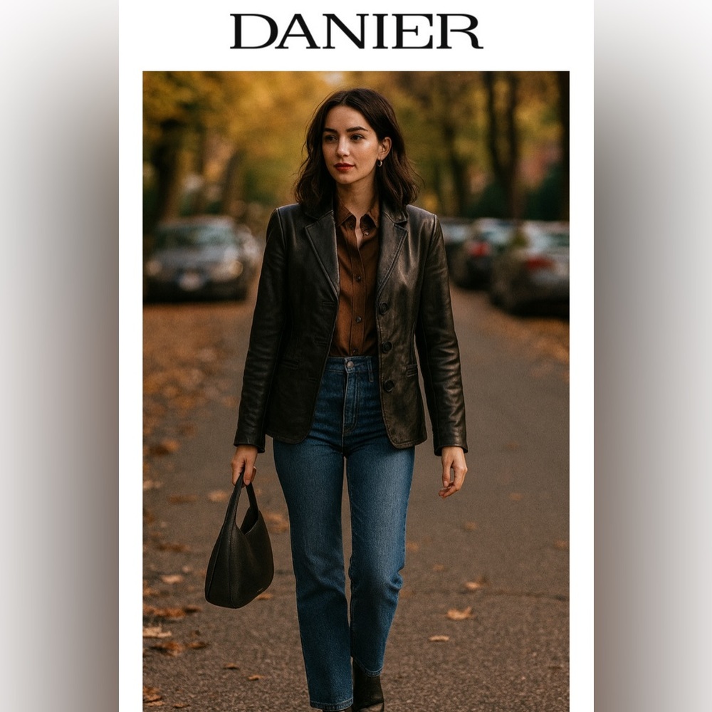 Canadian Made Italian Leather Women's Black Leather Jacket